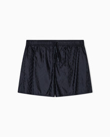 Men Boxer Beachwear - Black Armani Exchange Allover